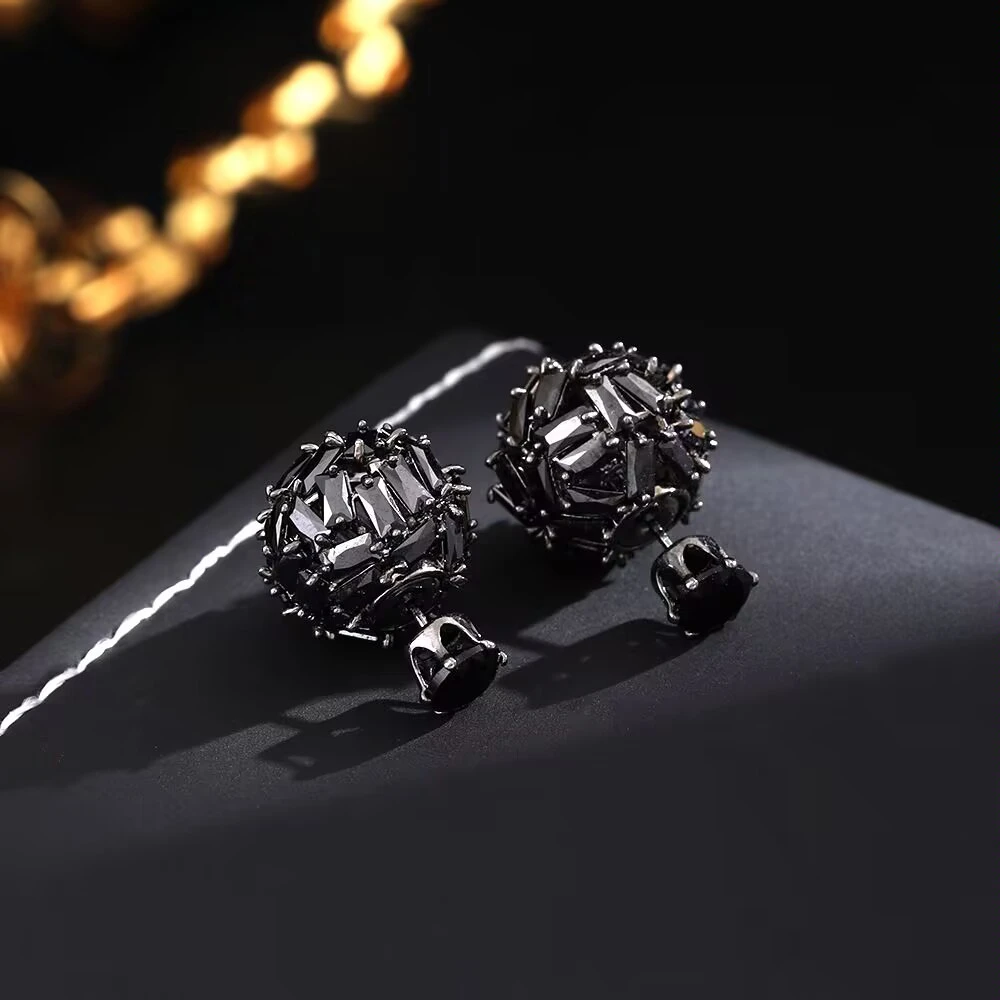 铜合金耳饰 《货号1369》球形镂空耳环