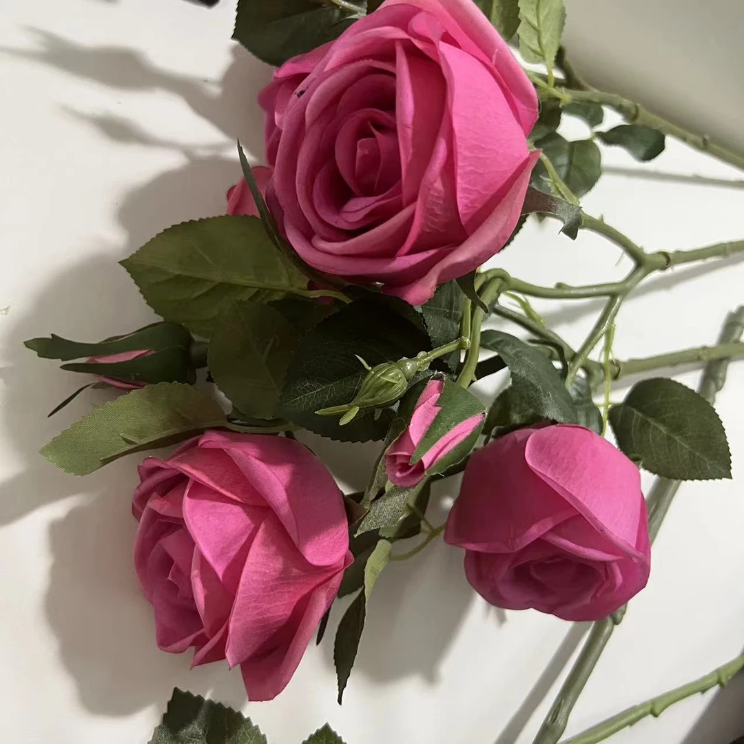 3头玫瑰手感保湿一支三头 现代简约新家乔迁送礼过节