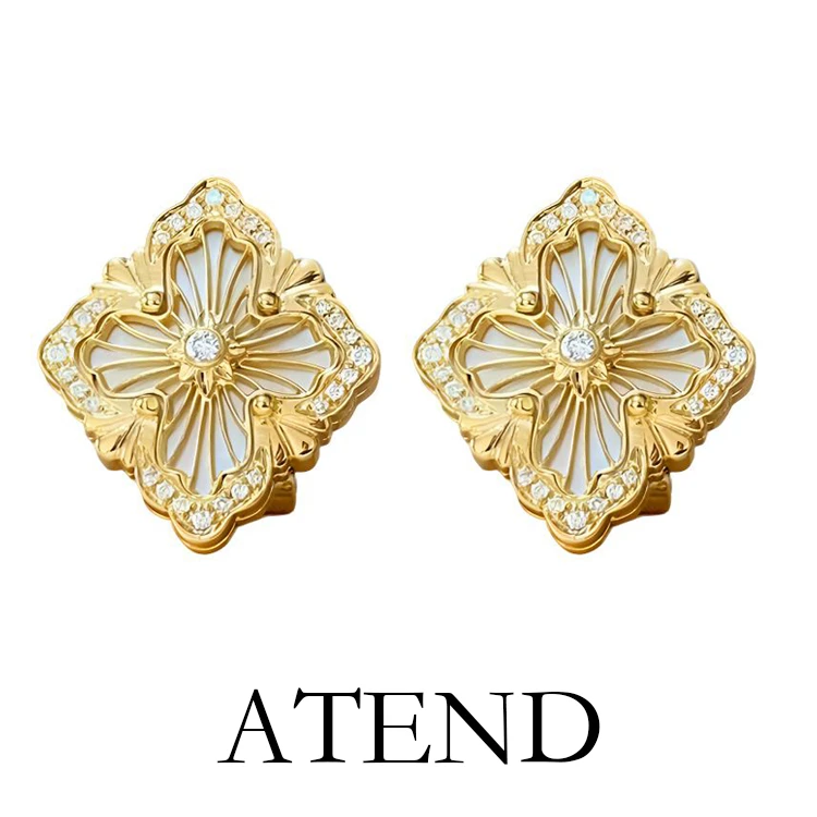 合金耳饰  歌剧院镶钻耳饰 | 宫廷复古小众贵气高级感