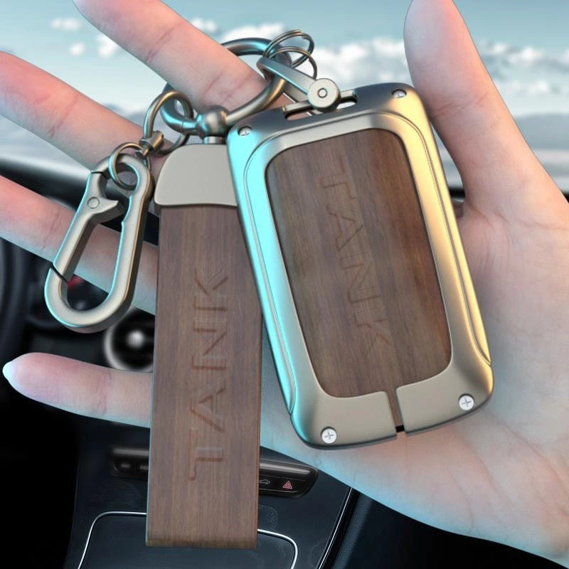 2023款坦克300钥匙套三百女士个性高档坦克500男士真皮汽车壳扣包