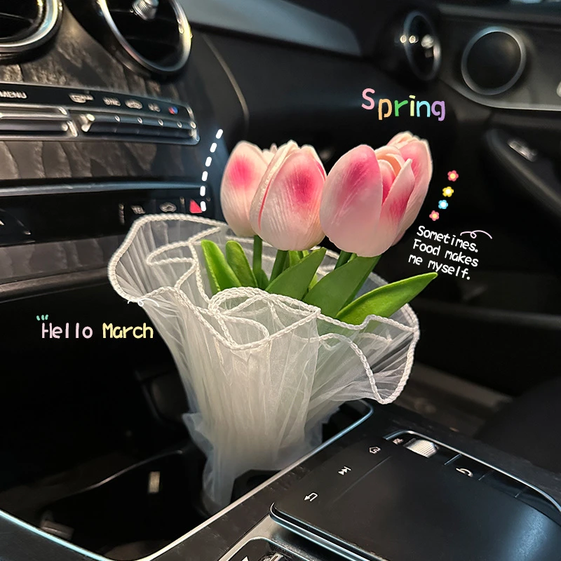 【郁金香花束】ins风2025网红新款汽车中控台车内装饰品女生车载