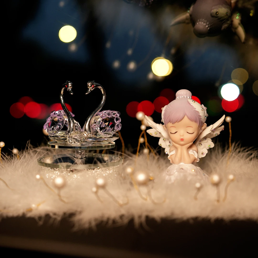 【水晶旋转天鹅】通用车型摆件轻奢风汽车车载中控台装饰好物摆件