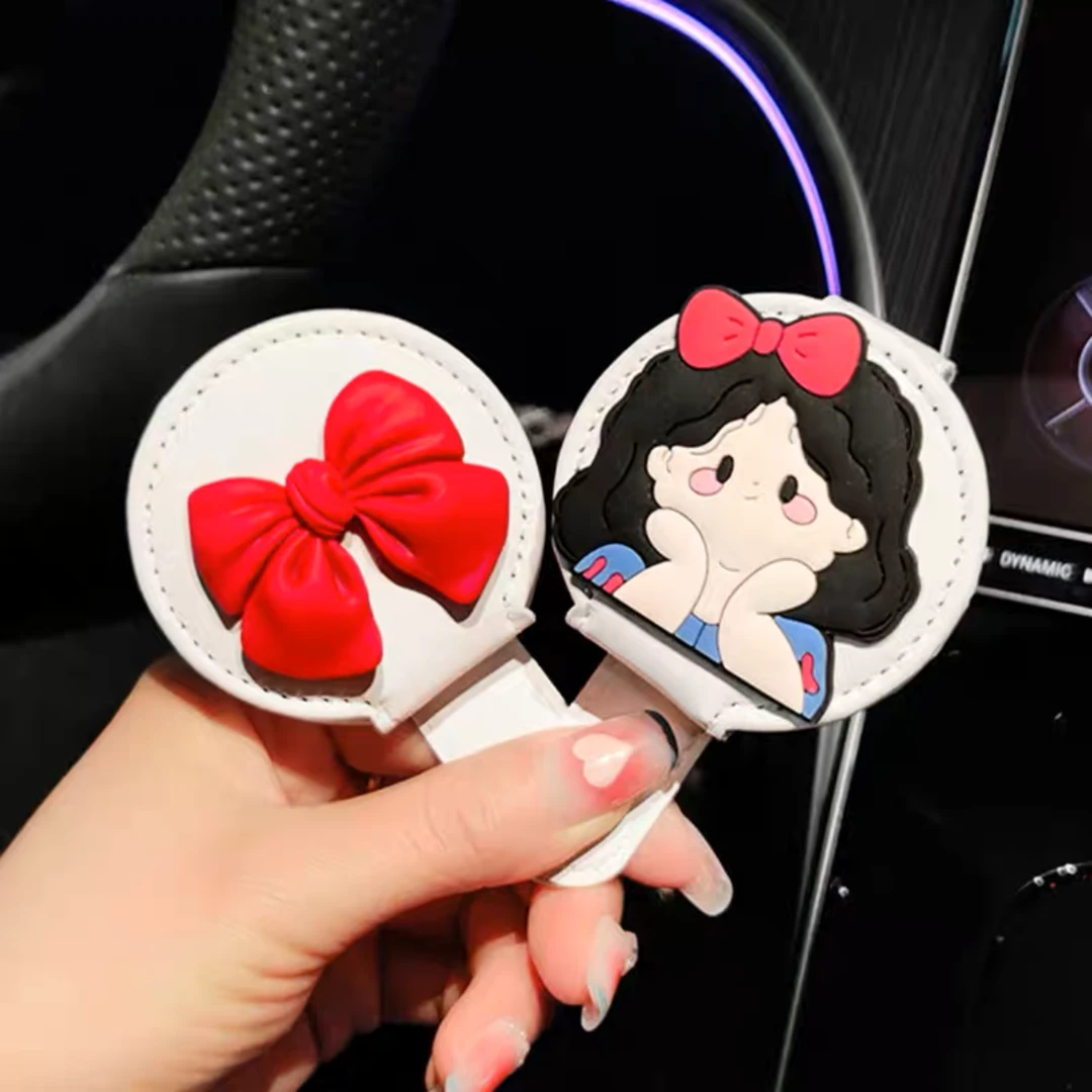 白雪公主女生可爱多功能收纳车用卡通车载遮阳板支架眼镜夹墨镜夹