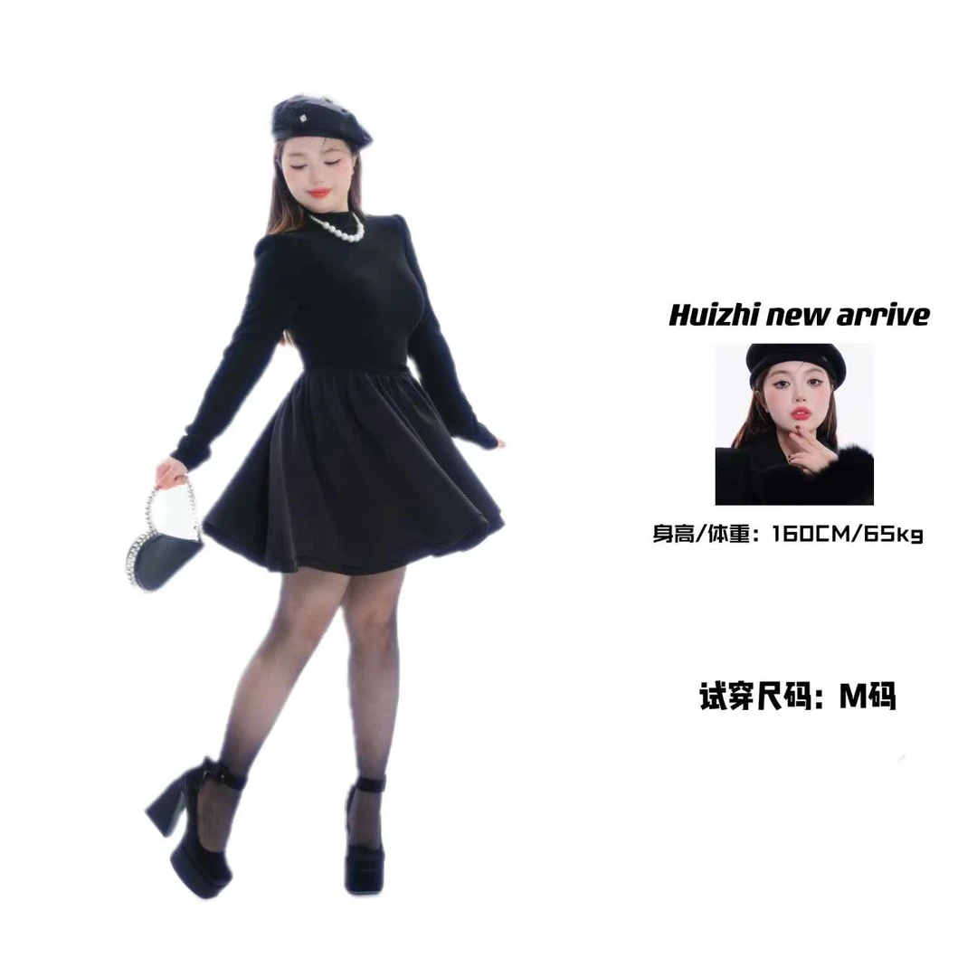 现货慧芝huizhi 外套搭子 定制款 弹力好大遮肉显瘦打底连衣裙