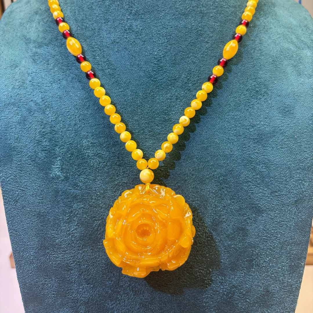 【正品保障】珠珠链款牡丹花吊坠项链      DM6002