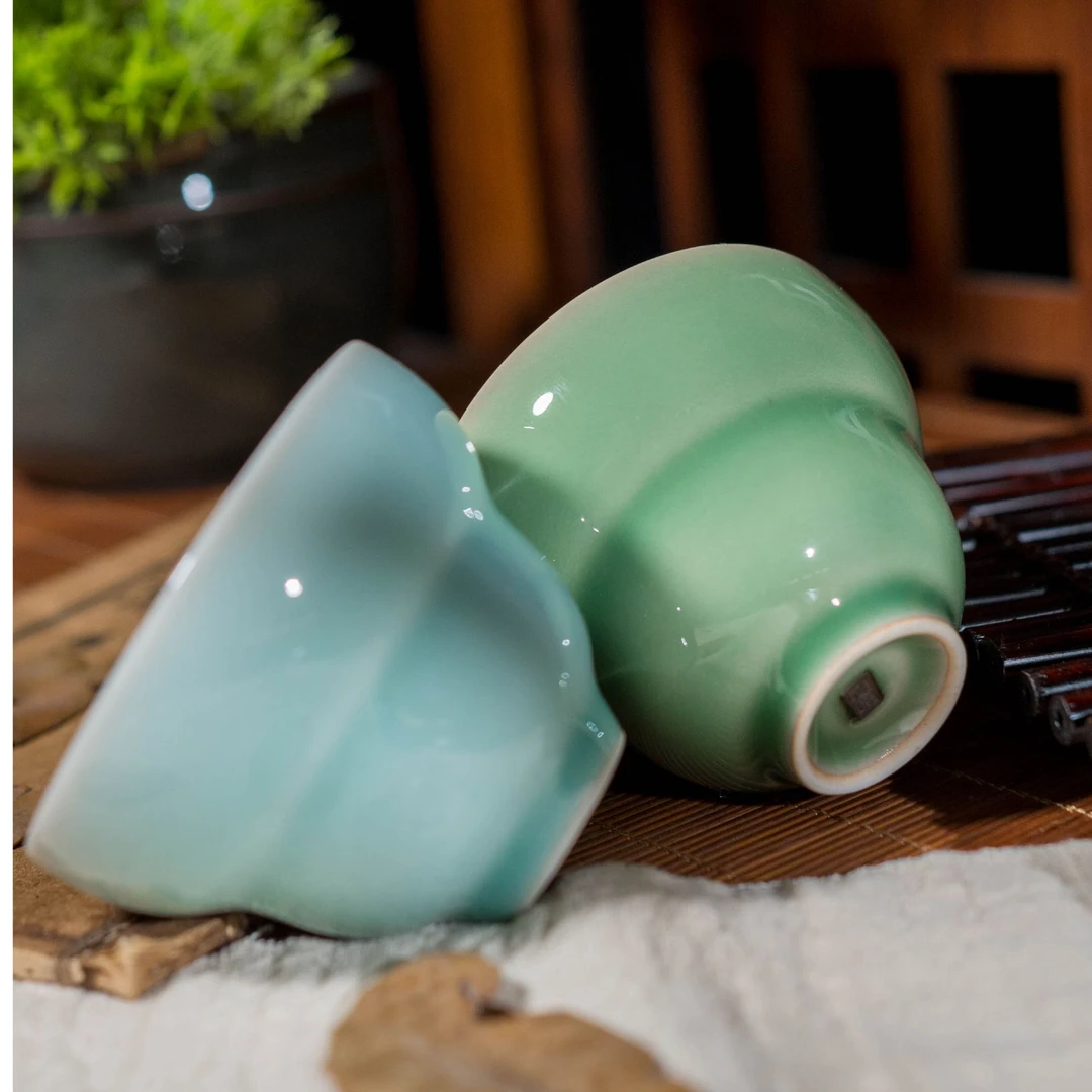 龙泉慧仙青瓷 【葫芦杯】  雷慧仙老师作品创意高端瓷器茶器