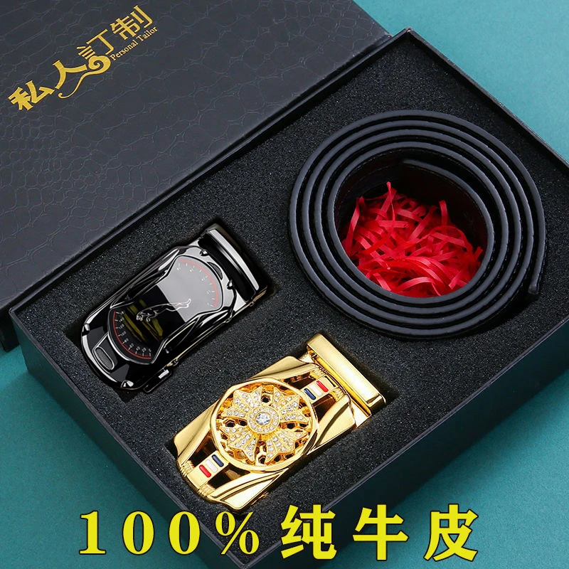 【保罗专柜正品】情人节生日礼物时来运转皮带男士真皮自动扣腰带