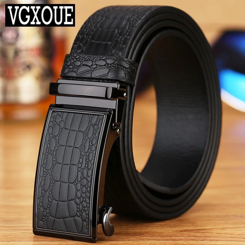 无牙自动扣皮带男真皮无孔无卡槽头层纯牛皮商务西裤正装外穿腰带