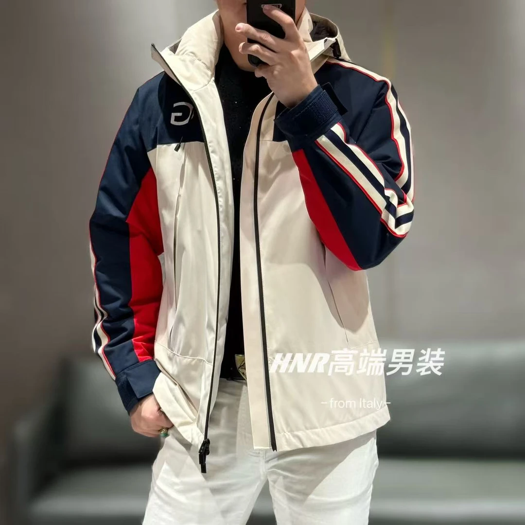 字母胸标秋冬新款运动机能风男士休闲百搭羽绒服1928