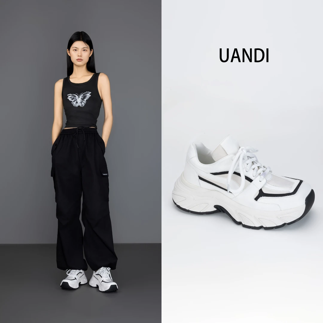 UANDI原创25年四季新款高能感运动休闲设计师款厚底休闲运动鞋女
