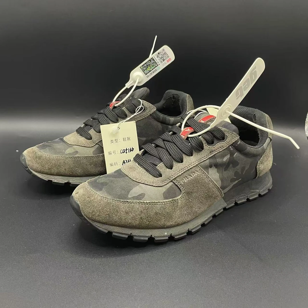 【聚星福利】Prada/普拉达男士户外休闲透气迷彩运动鞋 41码 cat136