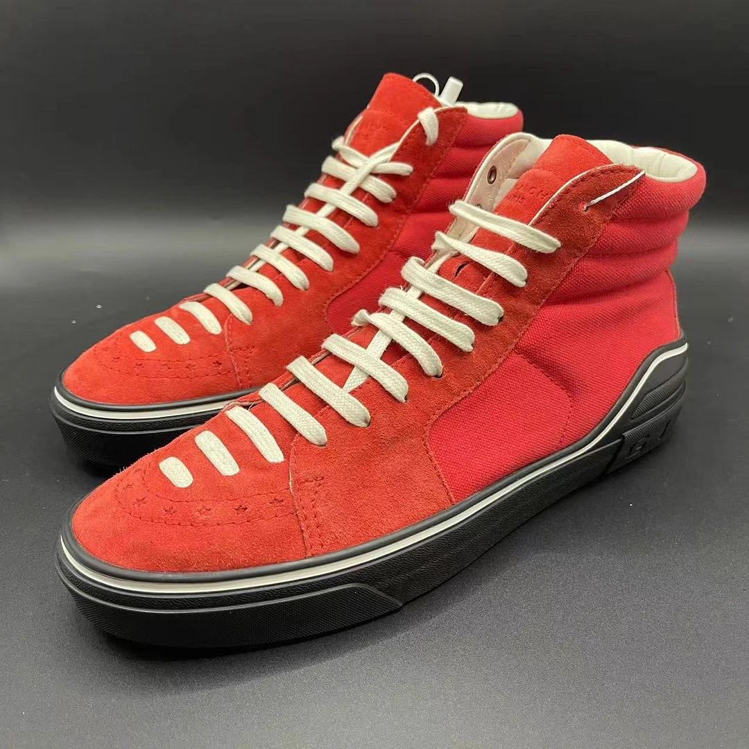 【聚星福利】Givenchy/纪梵希 红色休闲时尚高帮板鞋42码 cat069