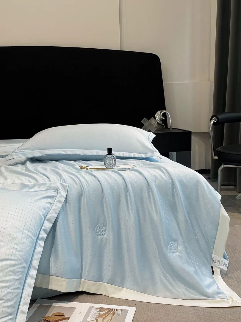 【米兜妈妈同款】夏季凉感轻奢提花金豆夏被四件套