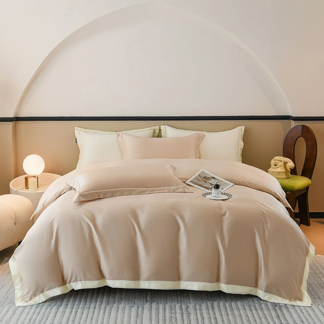 【清仓福利】轻奢冰丝四件套夏季冰丝床品纯色四件套