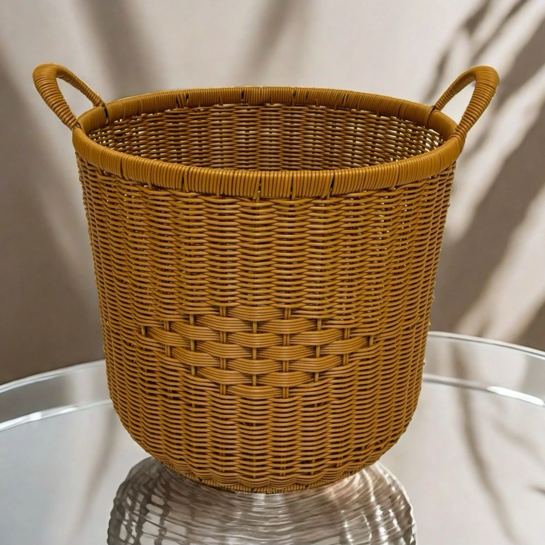 脏衣娄特大号家用尺寸40/轻奢卧室浴室大容量/仿藤编纯手工编织