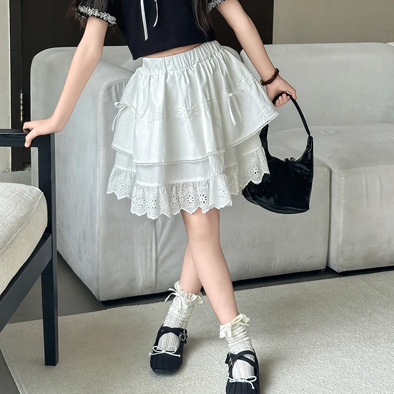 女童半身裙夏装2025新款洋气中大儿童女孩蛋糕裙子时尚公主裙夏季