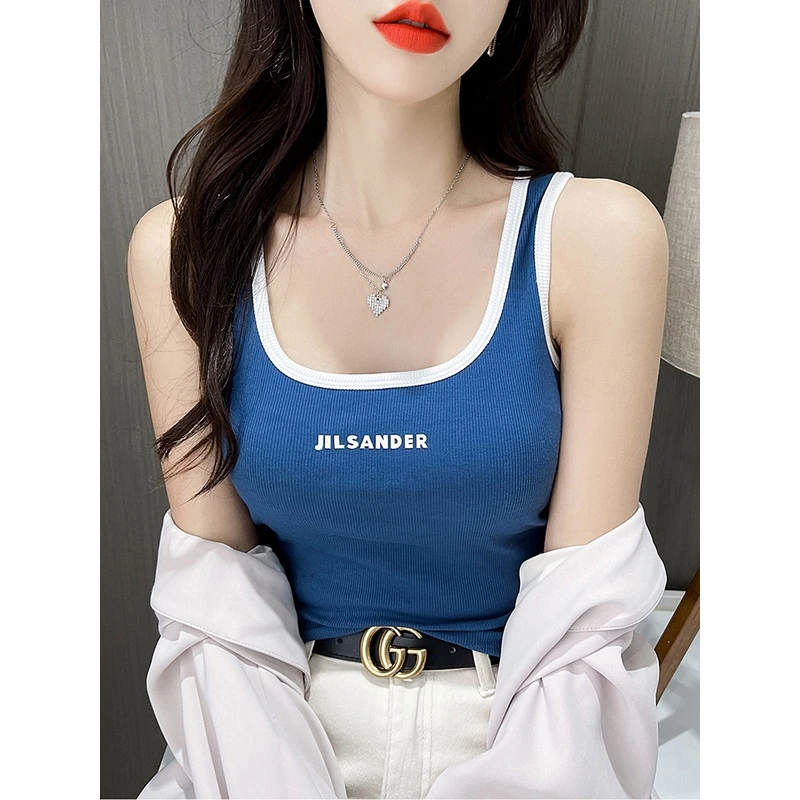 吊带背心女带胸垫内搭夏季外穿美背辣妹上衣运动瑜伽健身服显瘦夏