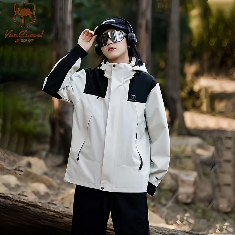 西域骆驼VanCamel三合一可拆卸户外登山服情侣防风防水夹克外套