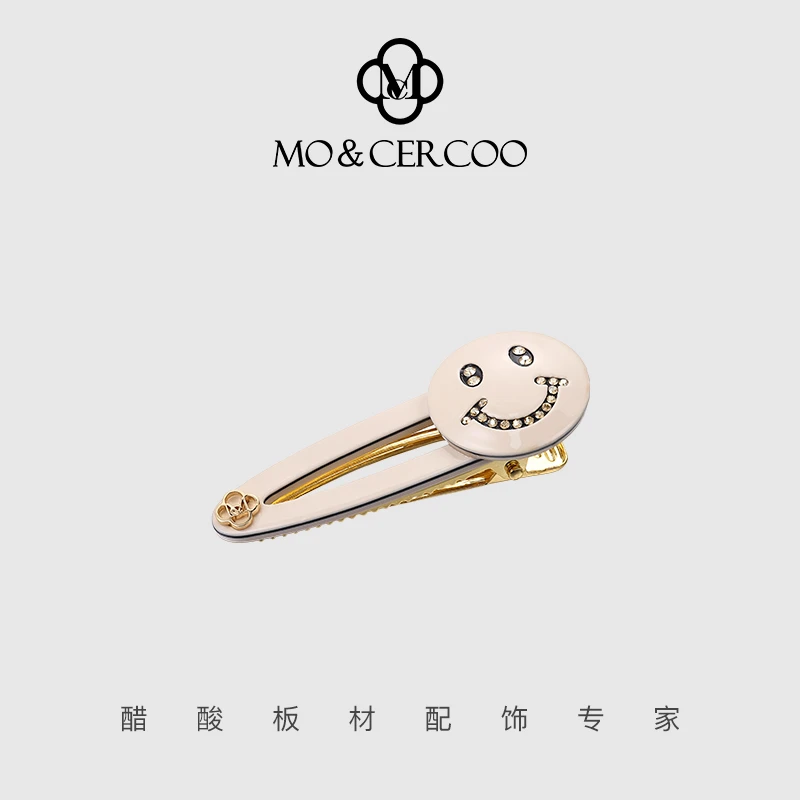 Cercoo/奢蔻笑脸可爱小香风发夹前额刘海碎发卡头饰鸭嘴侧边夹