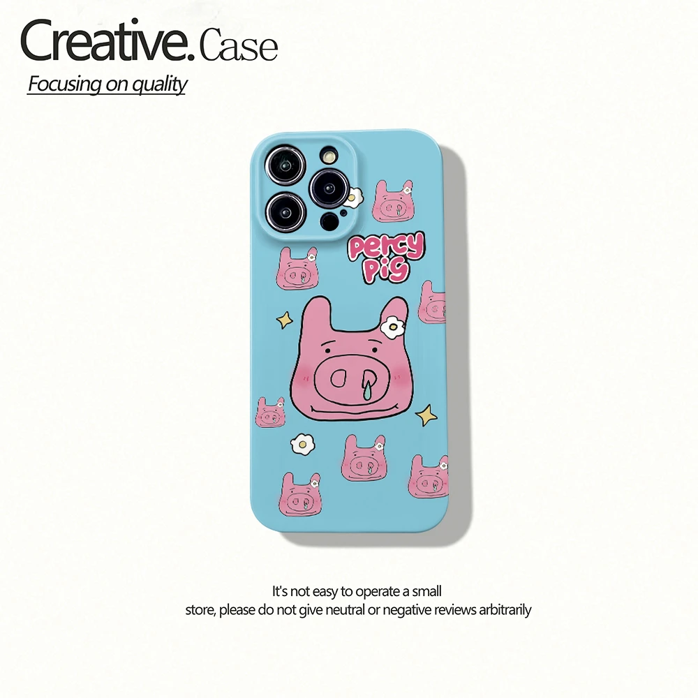 蓝底玛莎猪菲林软/硬壳适用于苹果/华为/oppo/vivo/小米/一加/