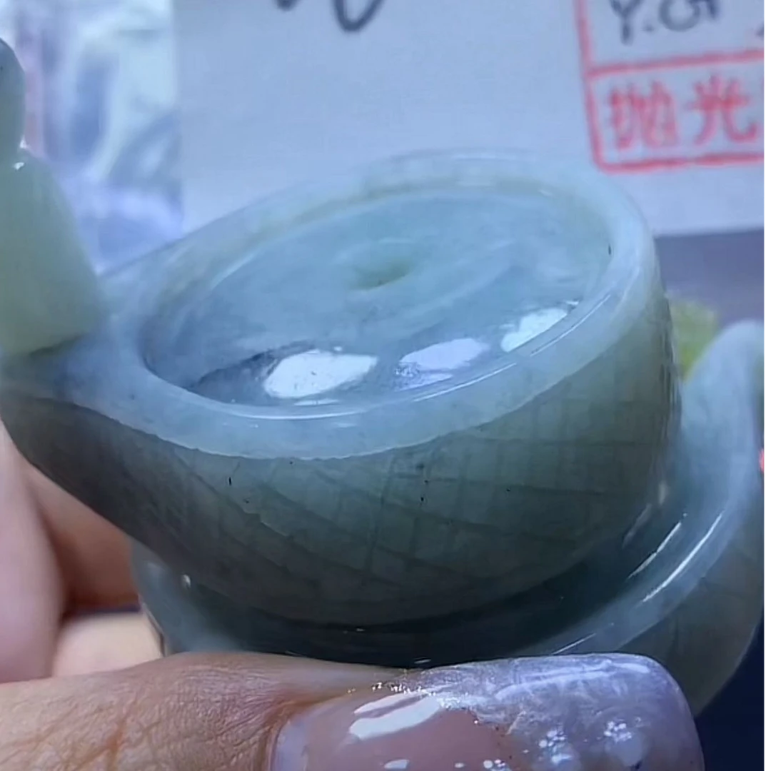 天然翡翠摆件660元毛货需精细抛光