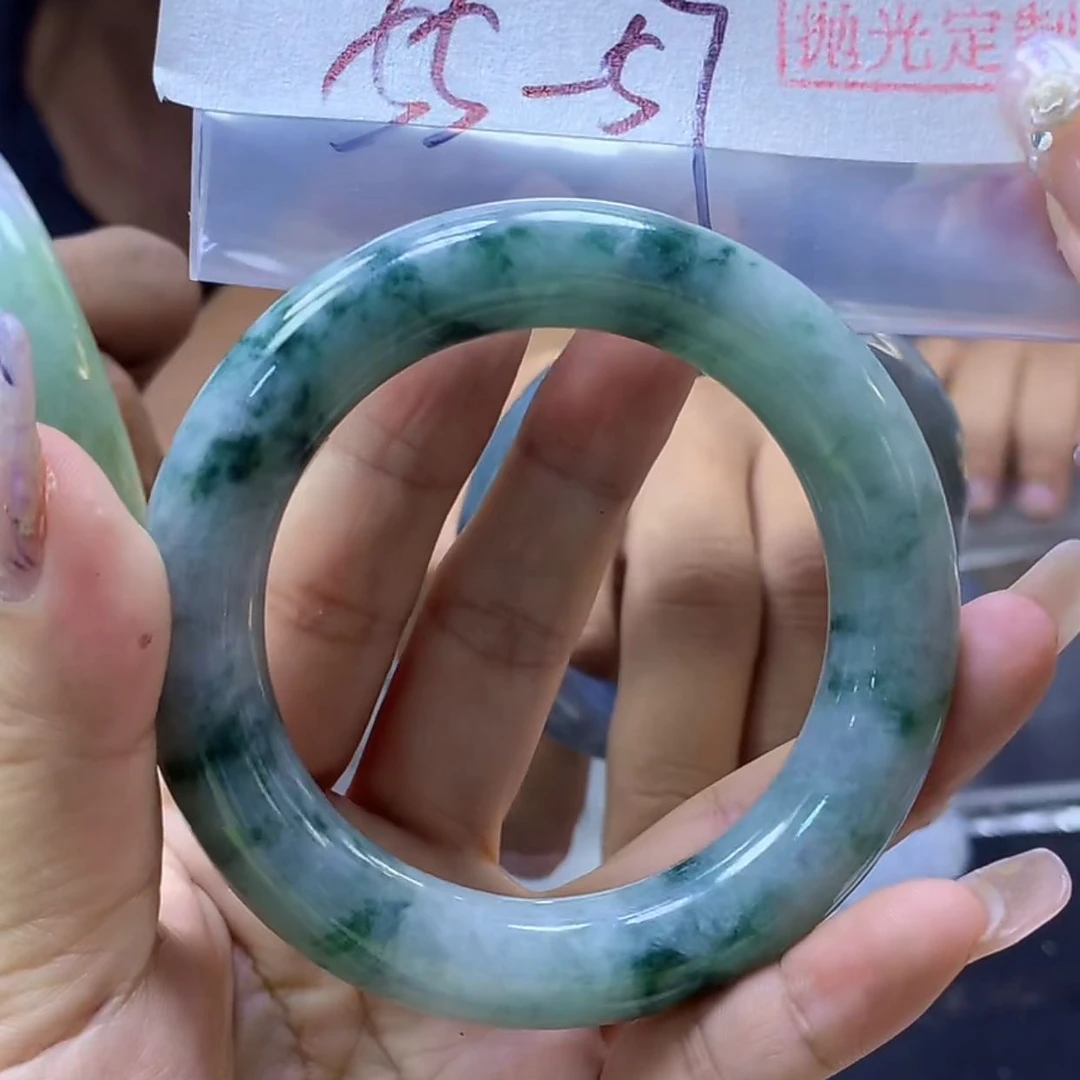 天然翡翠手镯2640元55-57#毛货需精细抛光