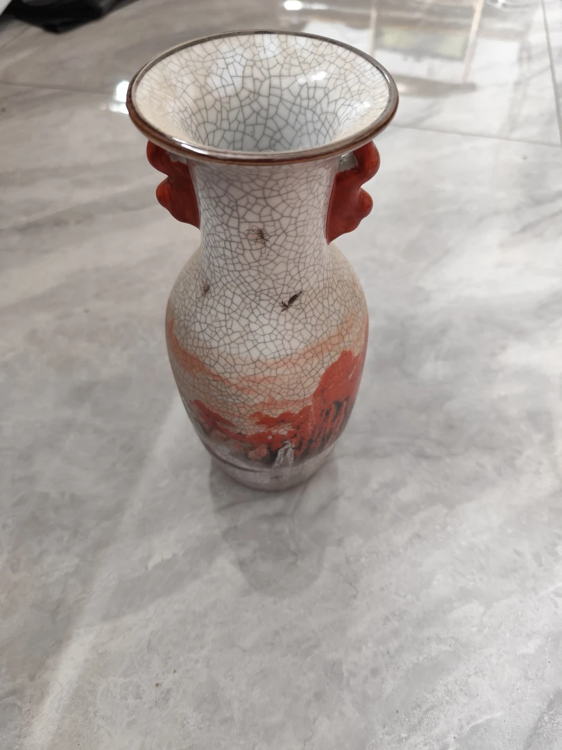 复古创意陶瓷双耳花瓶（鸿运当头）特惠价。