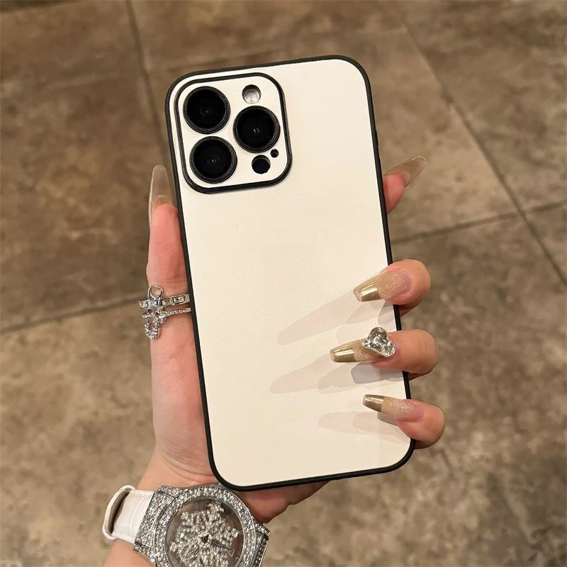 高档皮质适用苹果15promax手机壳新款iPhone14全包镜头膜12防摔11