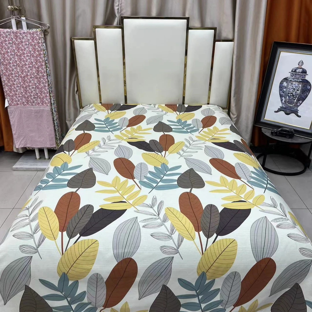 精品细纹床单240*240床单（恋叶黄）