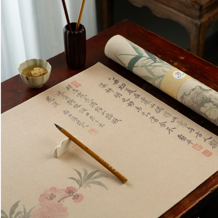 国风彩绘羊毛画毡 文房四宝画毡用品书法垫毛笔书画毡