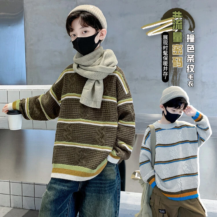男童毛衣冬款2023新款儿童时尚简约毛衣/KK3436