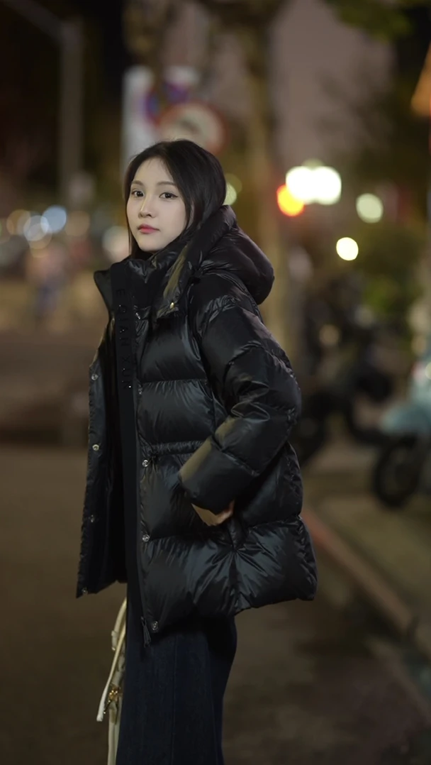 【Y冬日暖阳】鹅千寻反季超厚抗寒冬90白鹅绒抽绳收腰短款鹅绒服