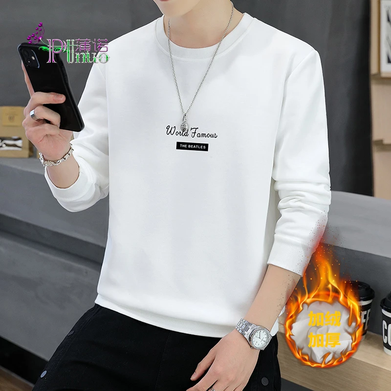 男士秋冬季宽松韩版套头in溯源好物秋冬保暖加绒加厚休闲圆领卫衣