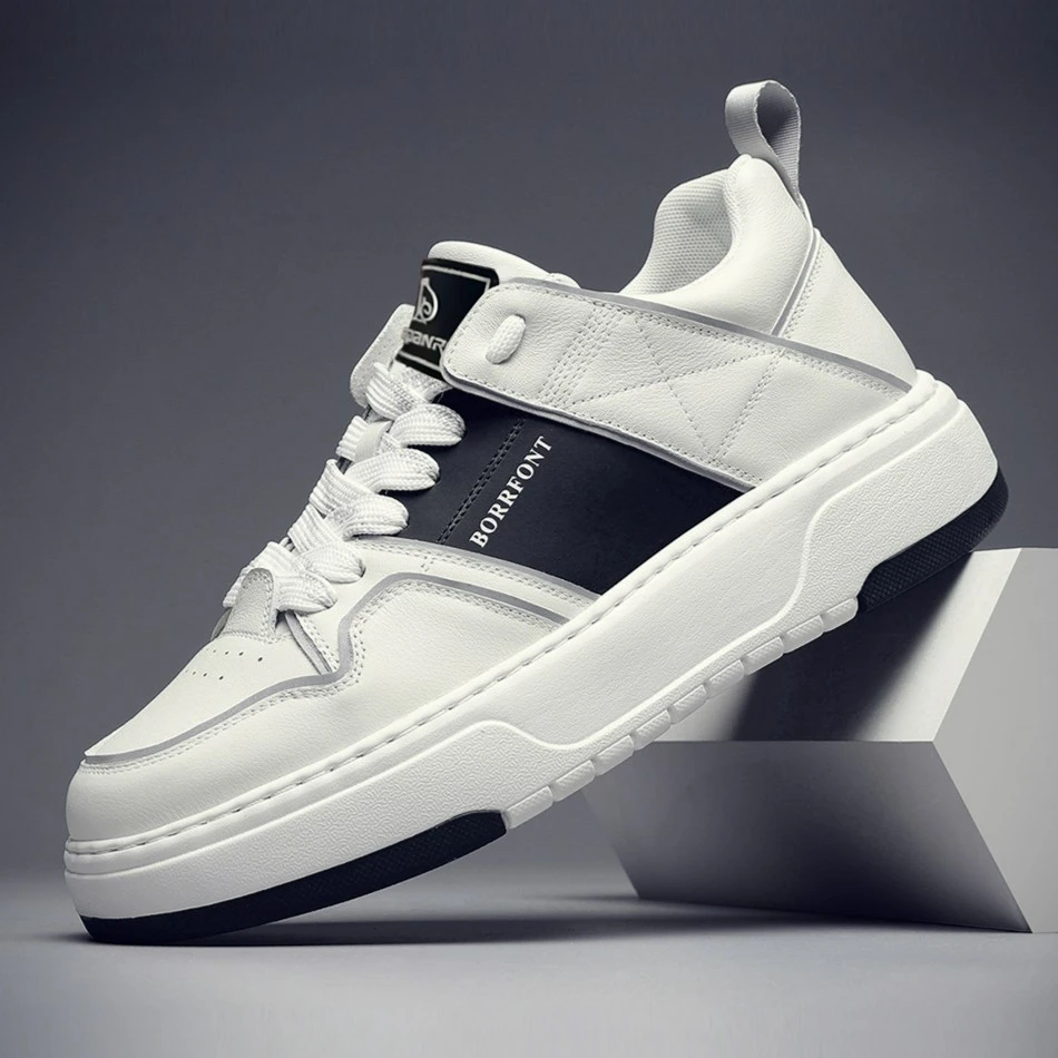 摩蓓秋冬季新款透气小白鞋时尚百搭运动鞋头层牛皮舒适休闲鞋6176