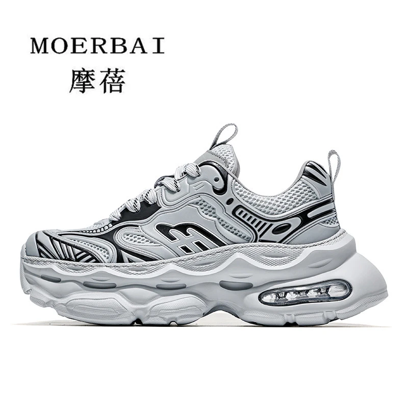 摩蓓情侣款网面透气休闲时尚潮款老爹鞋厚底增高百搭款男鞋子7286