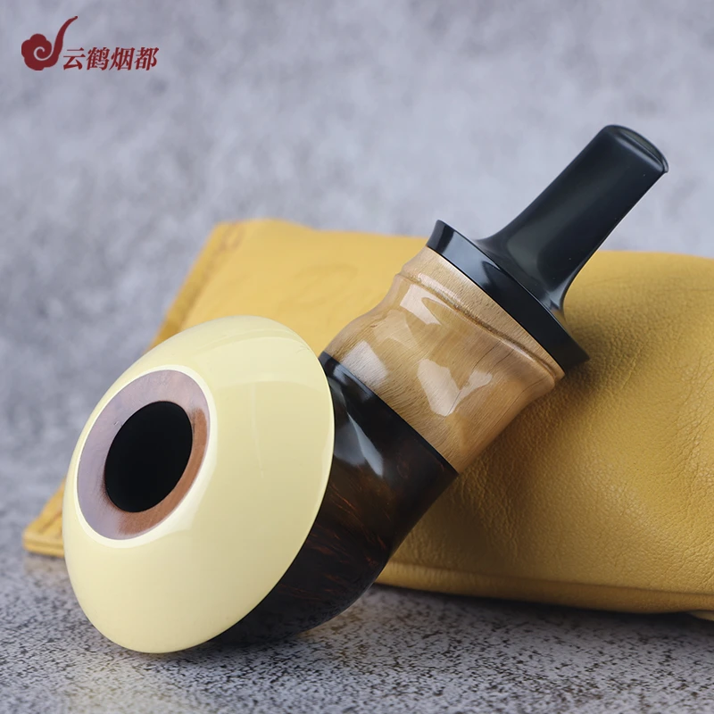 云鹤俄罗斯进口Pen'kov彭科夫手工石楠木烟斗光面葫芦竹节烟斗