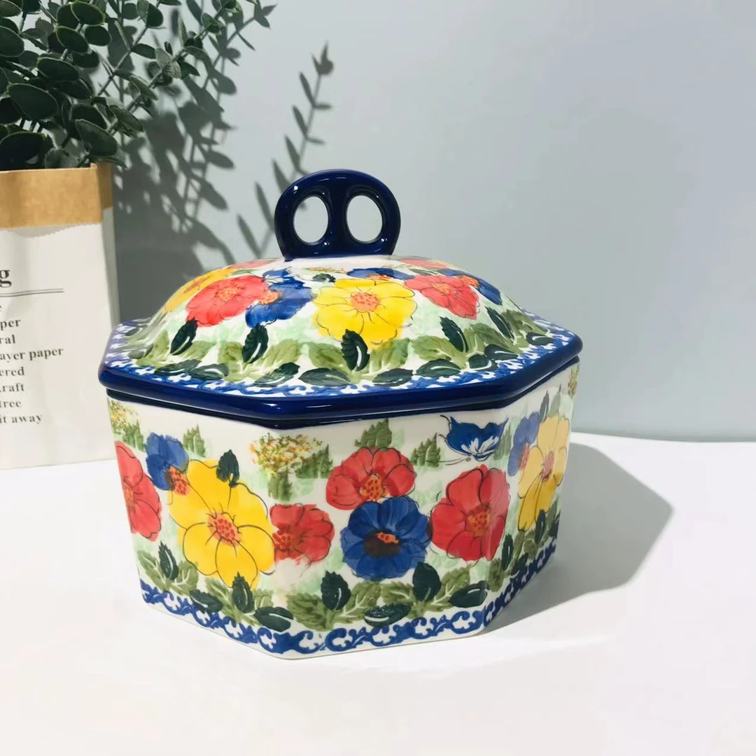 千红-9寸八角带盖汤碗