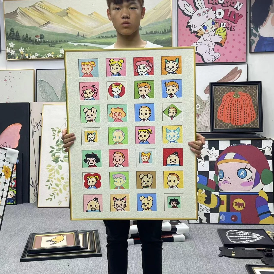 原田治百联多巴胺客厅装饰画奶油风新款沙发背景墙画落地画6080