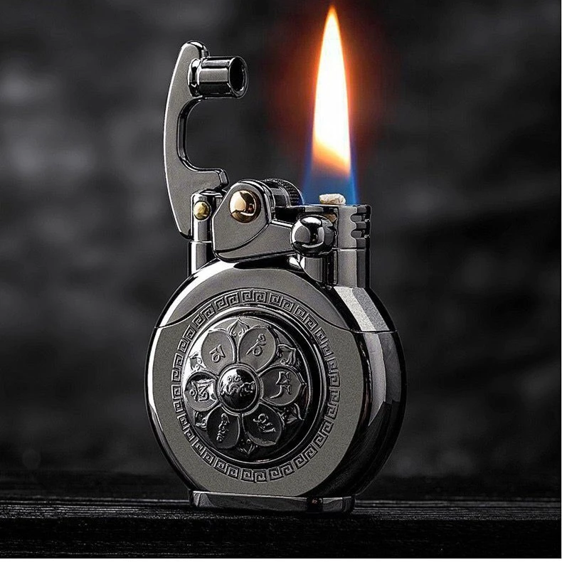 佐罗ZORRO摇臂煤油打火机六字真言解压神器创意浮雕高档送男友潮