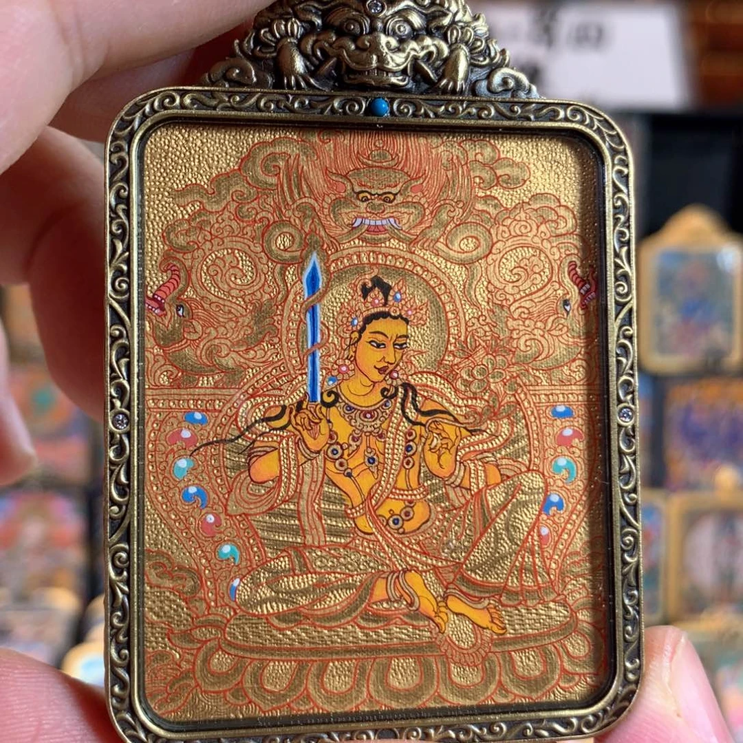 宫****e热贡纯手绘文殊作品