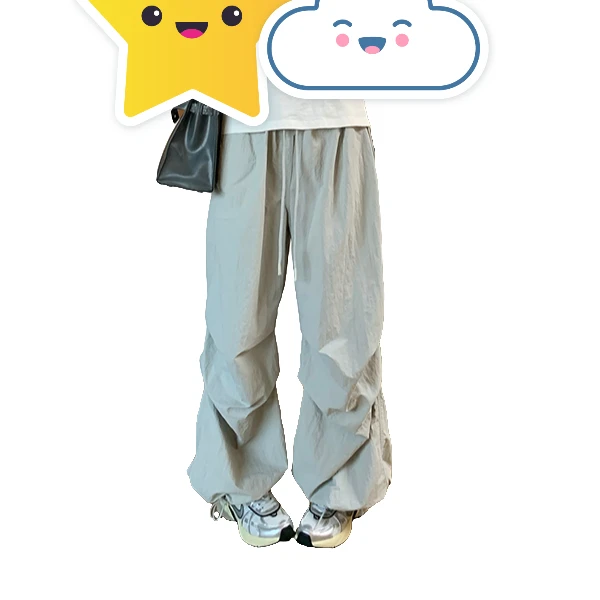 FORNI工装裤 时尚个性抽绳工装休闲裤百搭宽松小众长腿裤