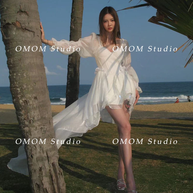 OMOM【梦中的婚礼】仙女范连体泳衣长裙沙滩海边度假游泳装23158