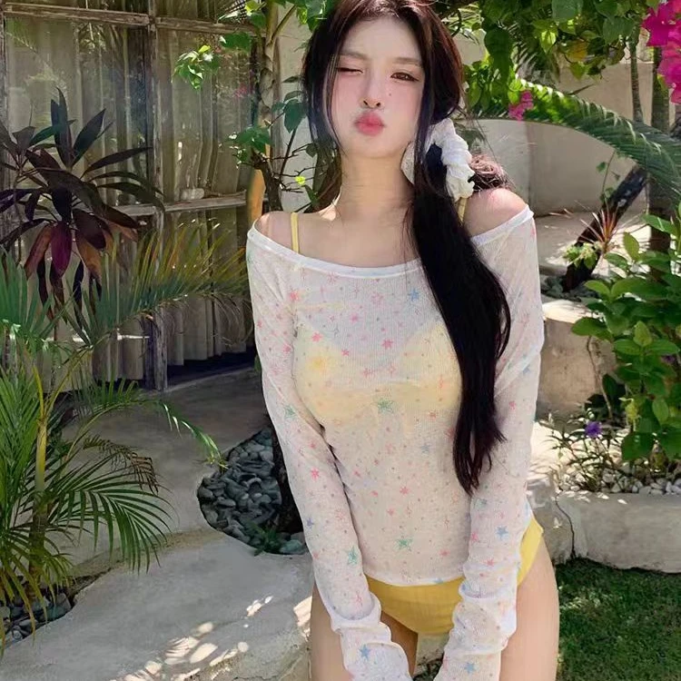 2025春夏新款ins风甜美少女感比基尼小胸聚拢温泉沙滩度假泳衣002