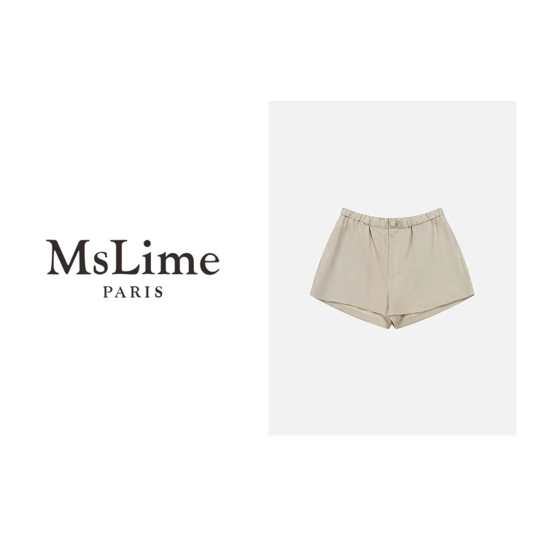 王嬛嬛MsLime25年新款时尚休闲轻奢百搭短裤HC2B0474