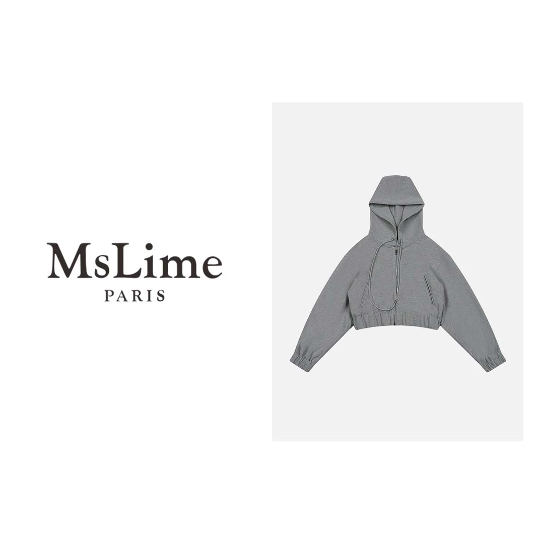 王嬛嬛MsLime“柏林大学”25年新款时尚休闲连帽运动卫衣HC2A0143