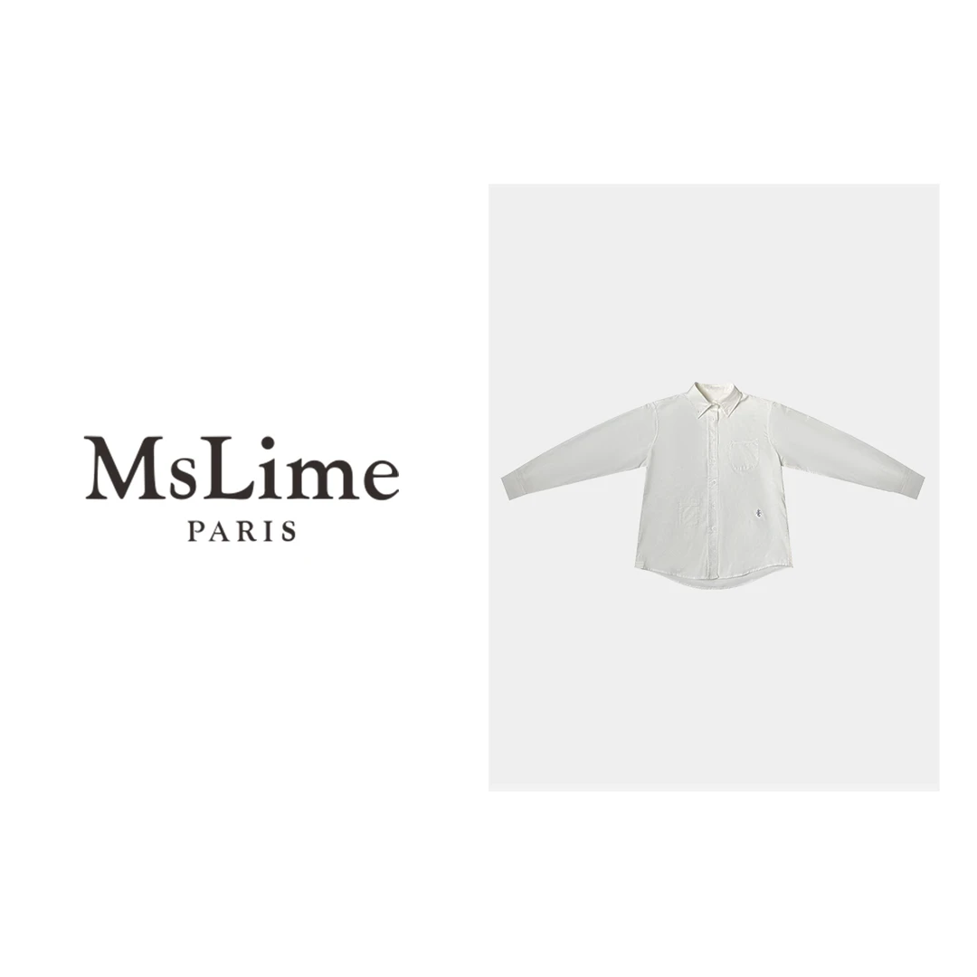 王嬛嬛MsLime25年新款时尚休闲气质百搭衬衫HC2C1483