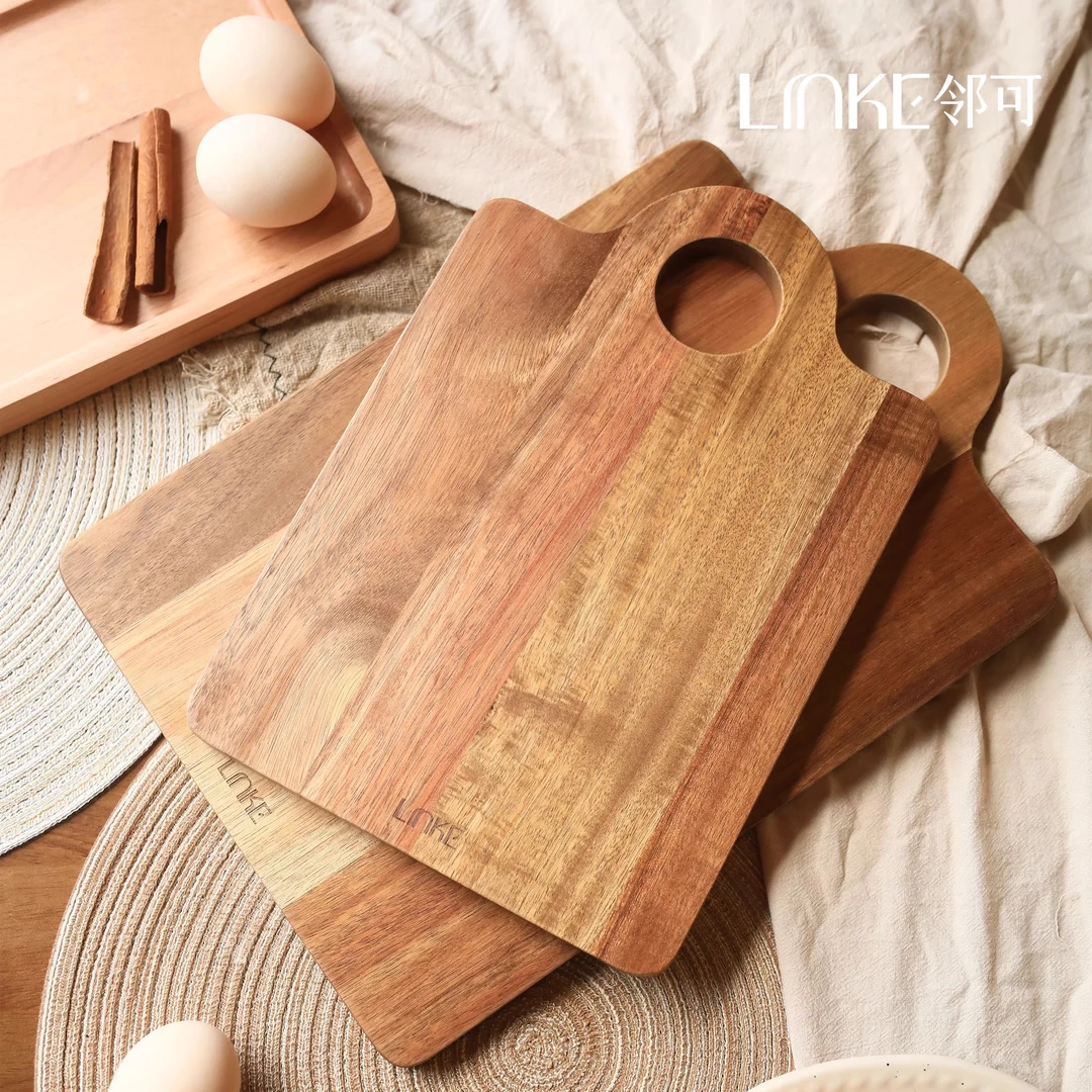 LINKE邻可 · 相思木托盘砧板 实木小切菜板披萨盘牛排板点心托盘