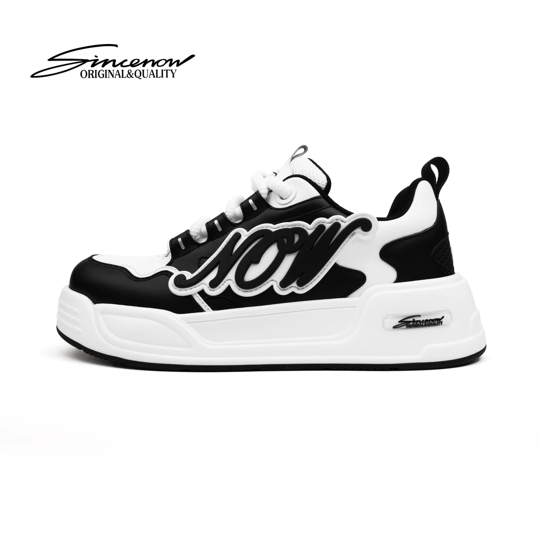 欣赛诺休闲鞋男士夏季透气2024新厚底增高潮流运动经典滑板鞋