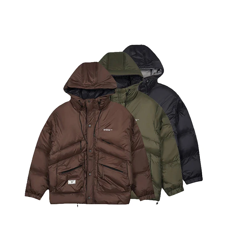 运动风宽松情侣时尚加厚户外90鸭绒连帽冬季羽绒服DY917