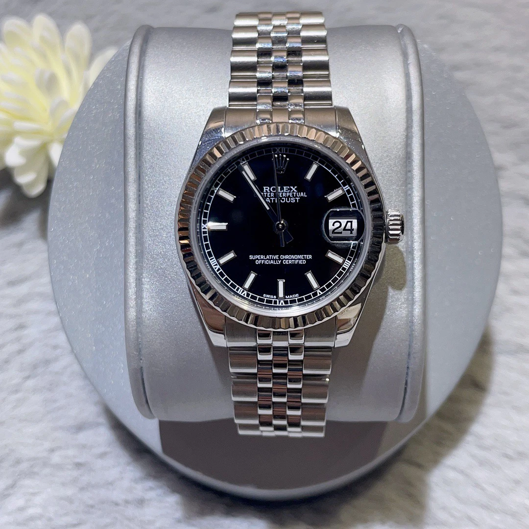 95新 Rolex/劳力士 178274/31盘/酷帅黑盘/18年全套/原盘原钻
